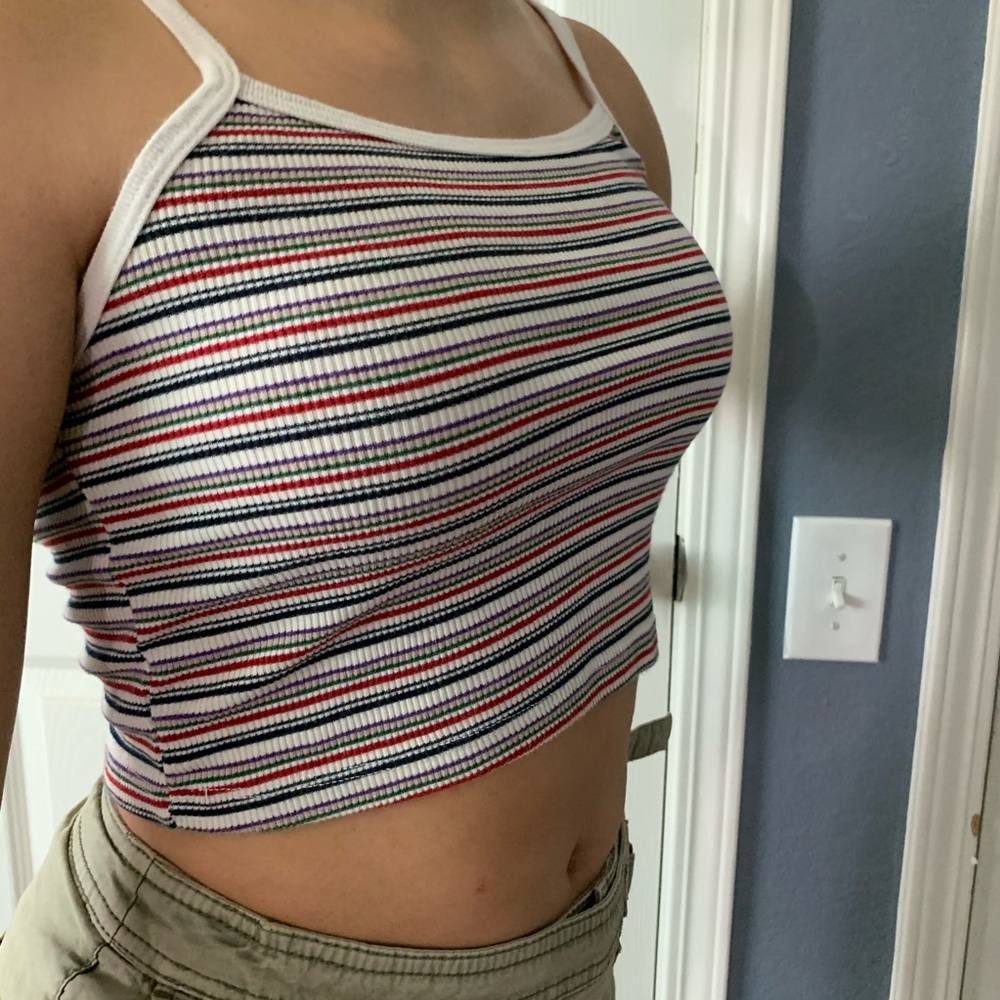 Brandy Melville Striped Cropped Tank